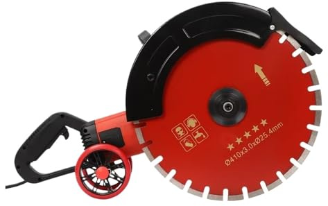 16inch 4000W Electric Grooving Machine Concrete Saw Brick Cutter Slotting Tool, 3000RPM, Pure Copper Motor, 60 * 21 * 42 Cm Effortless Cutting for Various Materials