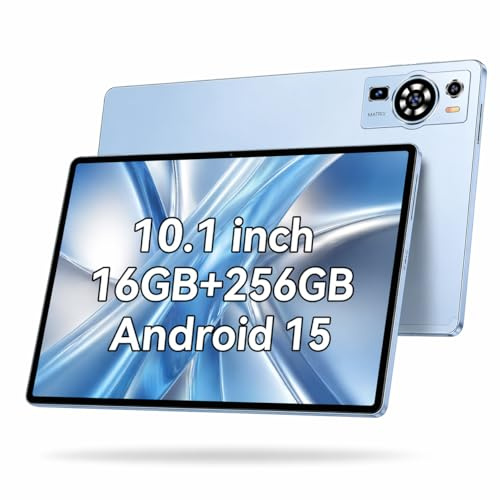 UXD Tablet 10,1 Zoll Android 15 mit Tastatur, 16GB RAM 256GB ROM, 4G LTE Tablet mit SIM Karte, WLAN 6, Octa-Core, 8000mAh Akku, IPS Display, Bluetooth, USB-C,