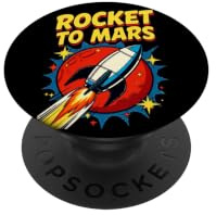 Rocket to Mars im Comicbuch-Stil der 50er Jahre PopSockets Klebender PopGrip