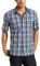 Dockers Chemise à Carreaux Rockburne à Manches Courtes et 2 Poches pour Homme, Blue Shadow, XXL