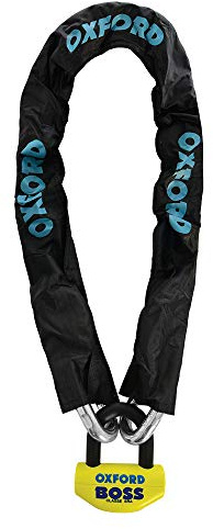 Oxford Products Bigboss 12mm x 2.0m Chainlock. OF809. Motorcycle Sold Secure Gold