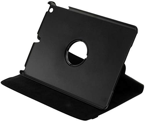 subtel® Funda Tablets Compatible con iPad Air 1 / iPad 5 / iPad 6, Funda para Tablets Negro con Soporte Giratorio y Cinta elástica, Protector para Tablet de Cuero Artificial