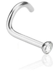 eeddoo Nasen-Piercing Nasenstecker Kristall Silber Edelstahl Regenbogen