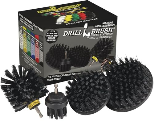 BBQ Grill Reinigung Ultra-Stiff Drill Powered Reinigungsbürsten 4-teiliger Satz Ersetzt Drahtbürsten zum Entfernen von Rost, lose Farbe, Entkalken, Graffitientfernung auf Stein, Ziegel und Mauerwerk.