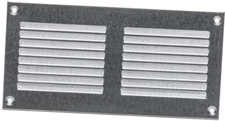 200x100mm Rejilla de Ventilación con Mosquitera - Rejillas de Aireación Metálicas - Acero Galvanizado