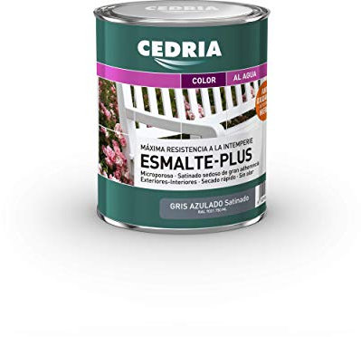 CEDRIA Esmalte al agua para madera y hierro 750 ml (Gris Azulado)