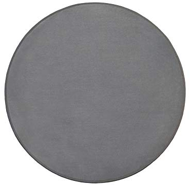 Primaflor Kinderteppich Einfarbig - SITZKREIS - Grau - Rund 67 cm - Velour-Kurzflor-Teppich für Kinderzimmer, Kindergärten und Schulen - Hochwertiger Spielteppich