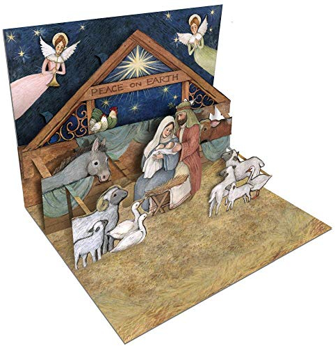 Lang Weihnachtskarten Krippen-Pop-Up-Weihnachtskarten, 3D-Pop-Up-Design mit wunderschöner Weihnachtskunst von Susan Winget, perfekt für die Feier der wahren Bedeutung von Weihnachten (2005102)