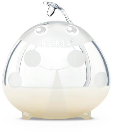 haakaa Ladybug Breastmilk Collector Wearable Breast Shell Nursing Cups Silicone Breast Milk Catcher for Breastfeeding, 2.5oz/75ml, 1pc