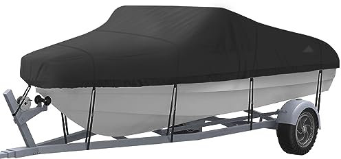 NEXCOVER Housse de protection imperméable et résistante pour bateau de pêche, bateau de course, sac de rangement et sangles de serrage inclus