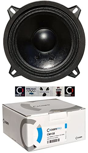 1 WOOFER CIARE CM133 CM 133 altoparlante da 13,00 cm 130 mm 5 da 80 watt rms e 200 watt max con impedenza 4 ohm sensibilità 90 db per auto, 1 pezzo + 5 sticker omaggio