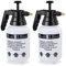 Relaxdays 2 x Pumpsprühflasche, einstellbare Messingdüse, Pflanzen Bewässerung, Schädlingsbekämpfung, 1l Sprüher zum Pumpen, Black
