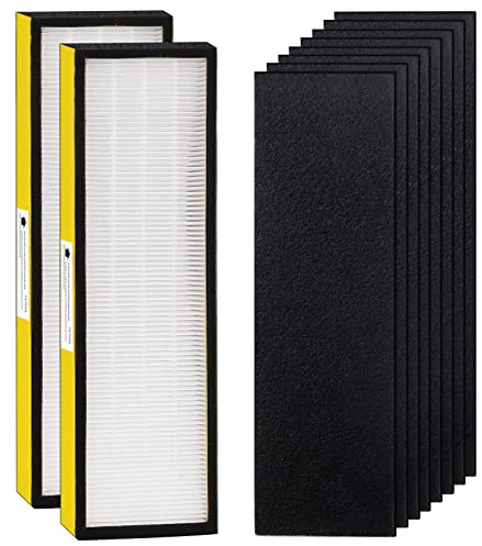 Techecook FLT4825 HEPA AIR Purifier Filter B Replacement for AC4300BPTCA, AC4825, AC4825DLX, AC4850PT, AC4900CA, CDAP4500BCA - 2 HEPA Filters, 8 Carbon Filter