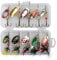 MKNZOME Metal Fishing Lures Kit - Assorted Hard Lures, Spinnerbaits & Swimbaits for Trout, Bass, Salmon, Pike, Walleye & Perch - Pack of 10