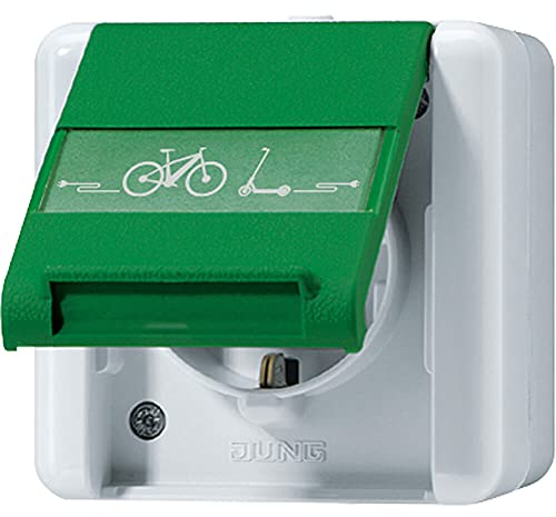 Jung 820GNNAWEB SCHUKO E-Bike Steckdose mit Klappdeckel