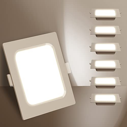 Aigostar LED Einbaustrahler, 9W Äquivalent Zu 83W, Tageslicht 4000K, Weiß, Einbauleuchten, Bullauge, Ф110-120mm, 6er Pack