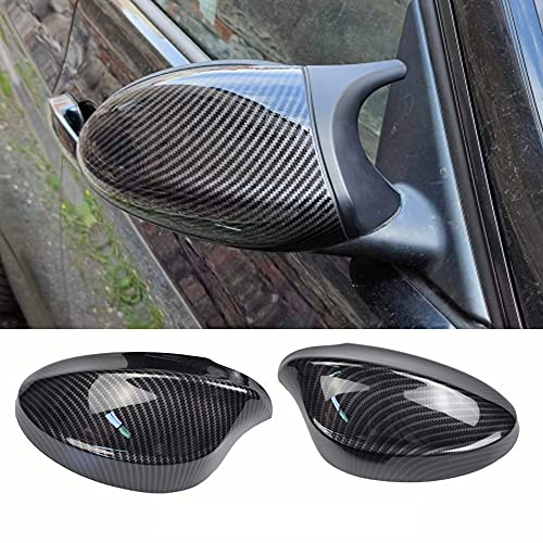 1 Paar Spiegelkappen Links Rechts Seitenspiegel Abdeckkappen für E81 E82 E87 E88 E90 E91 E92 E93 (Kohlefaser)