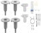 sparefixd Kitchen Cupboard Door Mounting Kit Built in for Beko Dishwasher