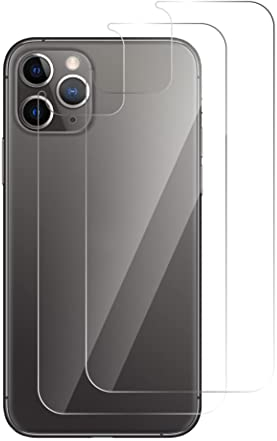 QUITECO Protector Pantalla Trasera para iPhone 11 Pro [2 Piezas] Protección Detrás Vidrio Templado