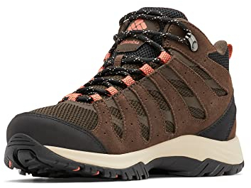 Columbia Redmond 3 Mid Wp, Scarponi da trekking ed escursionismo impermeabili a vita media Donna, Cordovan Dark Coral 2024, 41 EU