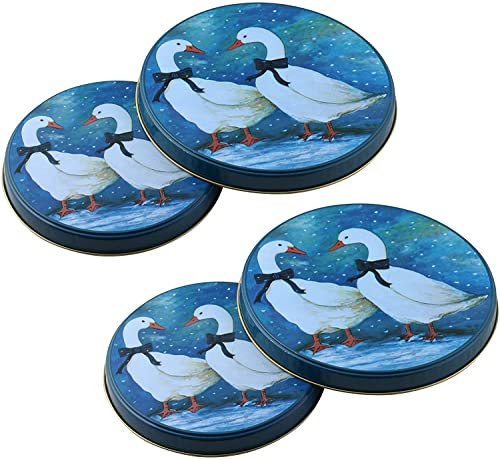 Herdabdeckplatten 4'er Set Küchen Herd Abdeckplatten Gänse Nostalgie