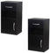 URBNLIVING Lot de 2 tables de chevet en bois avec 1 porte et 1 tiroir (Noir)
