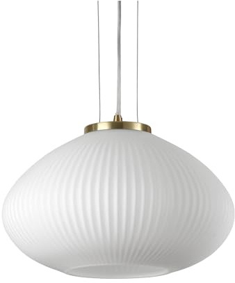 Ideal Lux PLISSE Globe Dome Pendelleuchte Messing 35cm