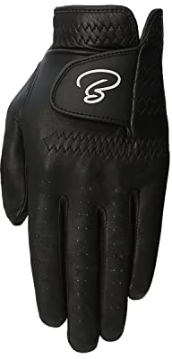 Baller Deep Comfort - Damen Golfhandschuh (Größe: S - XL) • Sitzt wie eine zweite Haut • Maximaler Grip für volle Kontrolle • Weiches Cabretta Leder • Plastikfrei verpackt (Schwarz, S, Rechts)