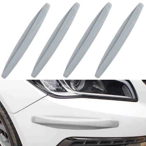 Protector de Parachoques Delantero y Trasero para Coche 4PCS Universal Adhesivo Protector de Paragolpes Anti-Collision Anti-Rasguño Protector de Parachoques Etiqueta (Gris)