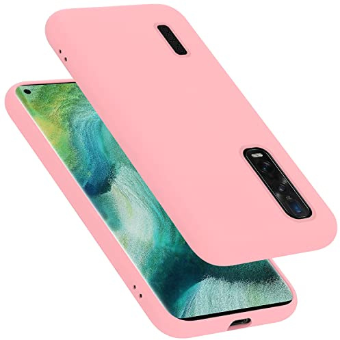 Cadorabo Hülle kompatibel mit Oppo FIND X2 PRO Hülle Silikon Handyhülle für FIND X2 PRO Case aus flüssigem Silikon- Kratzfeste und stoßfeste dünne TPU Schutzhülle - Liquid PINK