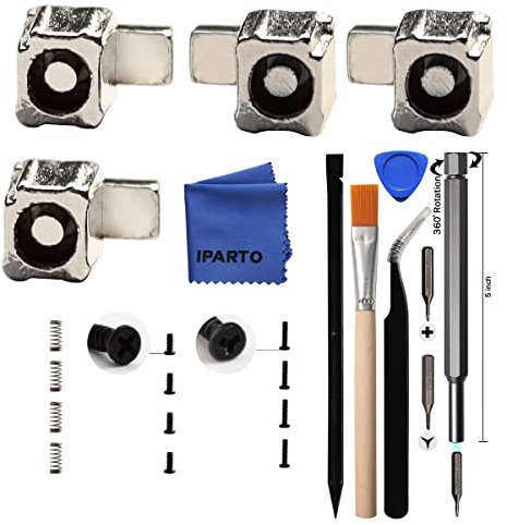 iParto Verrous de rechange en métal pour Nintendo Switch/Switch OLED Joycon - Boucles de verrouillage pour NS Switch avec vis et ressorts pour loquets