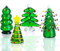 HDCRYSTALGIFTS Weihnachtsbaumfiguren-Set aus geblasenem Glas, Sammlerstück, Kunst, Glasstatue, Urlaubsdekoration, Skulptur, Festival, Geschenke, Heimkunst, 4 Stück