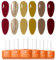 Tonitu G Gel Nail Polish Set 6 Colors Gel Polish Kit, Dark Red Gold Glitter Mustard Yellow Pale Yellow Nude Beige Crimson Nail Art Design Soak Off LED at Manicure DIY Home Salon Gifts for Women Girls