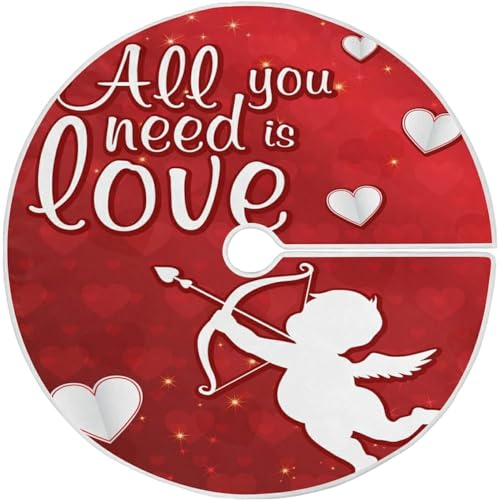 91cm/36Inch Weihnachtsbaumdecke Weihnachtsdecke Baum Christbaum Decken Für Neujahr Party Ferienhaus Weihnachtsfeier Valentinstag-Liebes-Amor-Pfeil