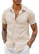 COOFANDY Mens Shirts Short Sleeve Shirt Dress Shirt Slim Fit Casual Shirts Summer Formal Shirt Beach Shirt Summer Shirt Button Up Office Shirts Business Shirt Light Khaki L