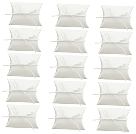 Gatuida 100 Stück Bonbonschachteln in Kissenform Aus Kraftpapier Mit Seil Partygeschenkbehälter Für Weihnachten Geburtstag Hochzeit