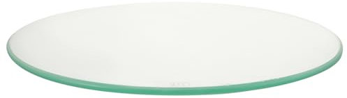 MAGICLULU Runder Drehbarer Tisch Aus Gehärtetem Glas Perfektes Serviertablett Für Esszimmer Küche Und Veranstaltungen Transparent Hitzebeständig Für Dekorationen Und Sichere Nutzung