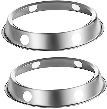 Ciieeo 2pcs Wok Rack Wok Pan Support Rack Wok Ring Round Steamer Rack Wok Support Ring Wok for Induction Cooktop Wok Cradle Steaming Rack Stand Pot Stand Stainless Steel Bracket