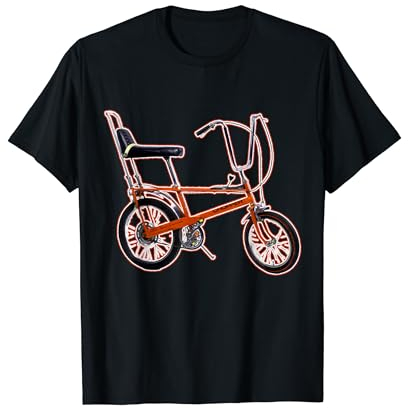 Cool Stylised Retro 1970's Chopper Style Bicycle Nostalgic T-Shirt