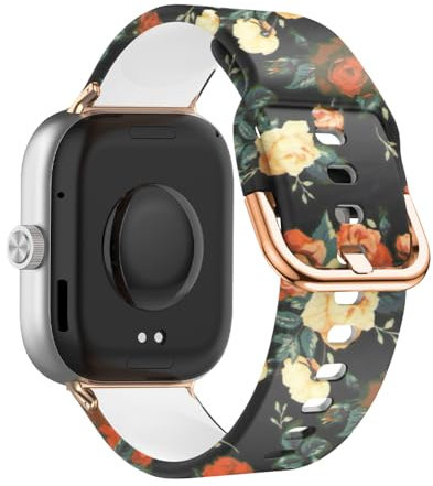 SeNool Bracelet pour Xiaomi Redmi Watch 5 / Xiaomi Redmi Watch 4, [Silicone Bande de Remplacement] Homme Femme Bracelet pour Xiaomi Smart Band 9 Pro/Xiaomi Smart Band 8 Pro - Rose Rouge