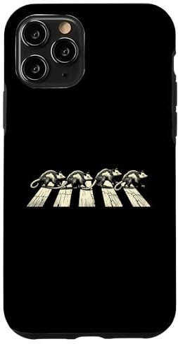 iPhone 11 Pro Retro Opossum Crossing Rock Men Women Kids Funny Opossum Case