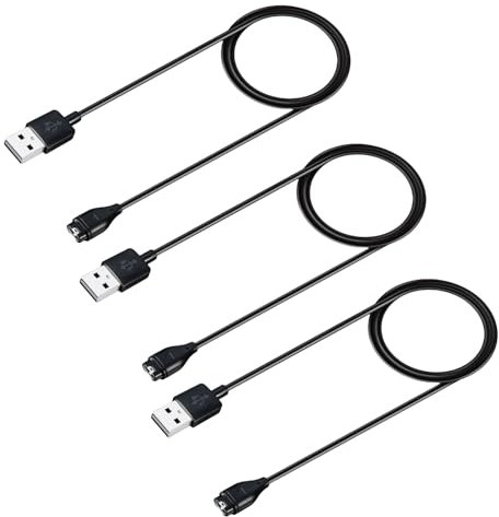 HUAREW Caricatore Cavo Compatibile con G-armin Fenix 7 7S 7X 6 6S 6X Pro 5 5S 5X Plus, per Garmin Forerunner 45 935 945 45 45S 245,Approach S40 S60,Vivoactive 3 4 4S,Vivomove 3 3S(3 Pezzi 3.3ft)