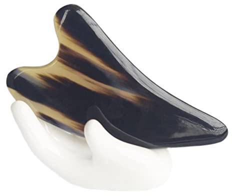OHPHCALL Multifunktionales 11cm Dickes Gua Sha Werkzeug Schabe Massagegerät aus Natürlichem Horn zur Triggerpunkt Behandlung und Gesichtspflege