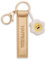 NICI Schlüsselanhänger Happiness Kunstlederband gold 10cm mit Blume