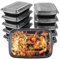 hzbaiyi 10 Pack Meal Prep Containers 1 Compartment Meal Prep Containers Reusable with Lids for Lunch Microwave, Freezers & Dishwashers Safe Stackable Salad Lunch Box