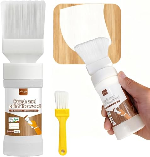 Anirun Pintura Para Retocar Muebles, Armarios, Madera, Metal, No Requiere lijado, Secado Rápido, A Base De Agua, Para Múltiples Superficies, 180ml（Blanco