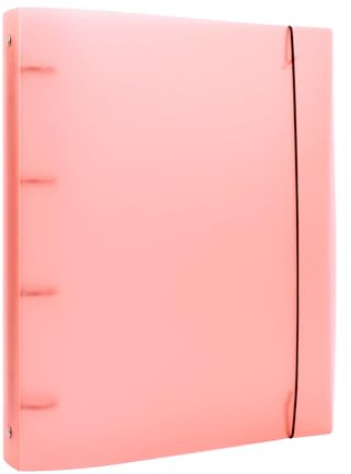 OTCRAFT A4-Ringbucheinband mit 4 Ringen, sauberes, transparentes weiches PVC, nachfüllbare Notizbuchhülle mit Matter Oberfläche für Stempel- und Stanzschablonen, Orange