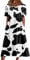 HAOLEI Robe Ete Femme Chic ÉLéGante Manches Courtes Col en Rond Mi-Longues Robe avec Poches Imprimé Fleurie Boheme Robes éLasticité Casual Robes De SoiréE Grande Taille Dress S-XXL
