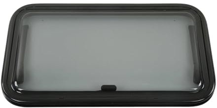 Ventana de Camper Ventana for autocaravana, ventana abatible for caravana, resistente a los rayos UV, resistente al agua, marco de aleación de aluminio de vidrio acrílico de 730 x 430 mm for remolques