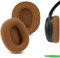 Geekria Comfort Mesh Fabric Replacement Ear Pads Compatible with Skullcandy Crusher Wireless, Crusher EVO, Crusher ANC, Hesh3, HeshEVO, HeshANC, Venue ANC Headphones, Ear Cushions (Brown)